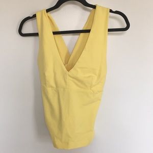 Boston Proper cross back yellow top